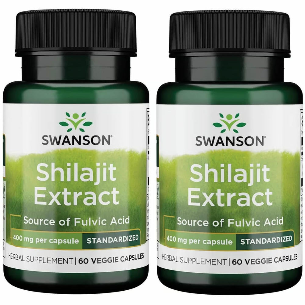 Swanson Shilajit Extract bottle with 400 mg capsules for daily wellness