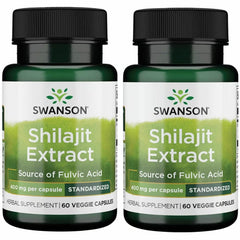 Swanson Shilajit Extract bottle with 400 mg capsules for daily wellness