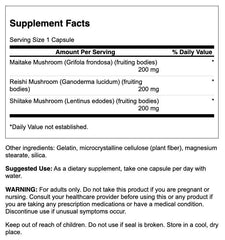 Swanson Shrooms 3-in-1 capsules ready for daily energy and mood balance