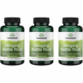 Swanson Stinging Nettle Root capsules 500mg in bottle for daily wellness.