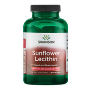 Swanson sunflower lecithin bottle front promoting brain health support