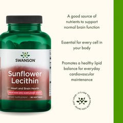 Swanson sunflower lecithin label close-up showing lipid balance information