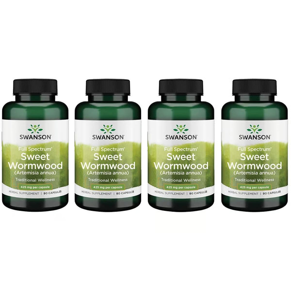 Swanson Sweet Wormwood capsules bottle front indicating daily digestive support.