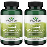 Swanson Sweet Wormwood bottle front showing 90 capsules for GI health potential