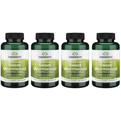 Swanson Sweet Wormwood capsules bottle front indicating daily digestive support.