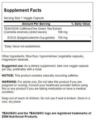Swanson Teavigo GRN Tea capsules close-up showing capsule texture and EGCG content