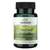 Swanson Timed-Release Horse Chestnut bottle displaying 200 mg tablets for steady release.