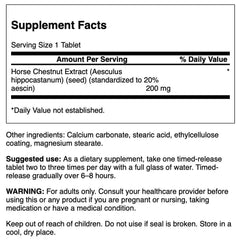 Swanson Timed-Release Horse Chestnut capsules for steady delivery during daily use.