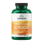 Swanson Timed-Release Vitamin C bottle with rose hips may support immune health.