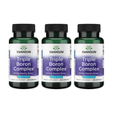 Swanson Triple Boron Complex bottle front for bone health support.