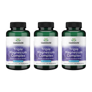 Swanson Triple Magnesium Complex bottle label highlighting comprehensive mineral support.
