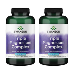 Swanson Triple Magnesium Complex bottle front highlighting daily mineral support