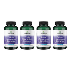 Swanson Triple Magnesium Complex bottle with label for daily mineral support.