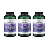 Swanson Triple Magnesium Complex bottle supports daily mineral intake for nerves and muscle function.