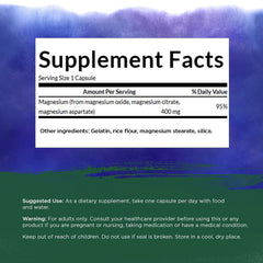 Swanson Triple Magnesium Complex capsules for easy daily use and energy support