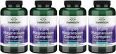 Swanson Triple Magnesium Complex frasco frontal, suplemento mineral diario para músculos y huesos