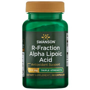 Swanson triple-strength R-Fraction alpha-lipoic acid bottle for daily supplementation