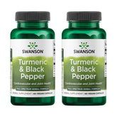 Swanson turmeric and black pepper bottle front highlighting enhanced absorption