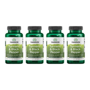 Swanson Turmeric & Black Pepper bottle front highlighting the bioavailability-focused formula.