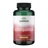 Swanson ubiquinol 100mg softgels bottle offering daily energy and antioxidant support