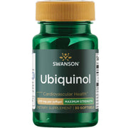 Swanson ubiquinol 200mg softgels bottle offers a convenient daily wellness option.