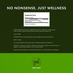 Swanson ubiquinol bottle-front label showing Kaneka Nutrients origin