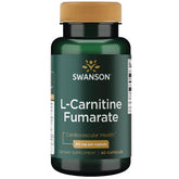 Swanson ULT L-Carnitine Fumarate bottle with 60 capsules, supporting metabolism.