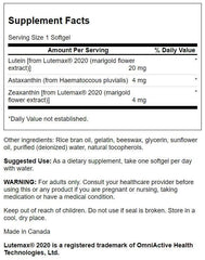 Swanson Ultimate Ocular Antioxidant bottle close-up showing easy-to-swallow softgels for daily routine