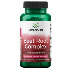 Swanson Ultra Beet Root Complex bottle displays 60 vegetarian caps for daily energy support