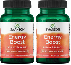 Swanson Ultra Energy Boost design-release bottle with capsules for steady daytime focus.