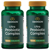 Swanson Ultra Probiotic Complex bottle front with 30B CFU and 25 strains.