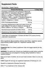 Swanson Ultra Probiotic Complex bottle pour showing broad spectrum probiotic for daily wellness