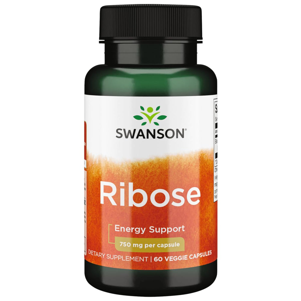 Swanson Ultra Ribose 750mg bottle front view with energy support potential