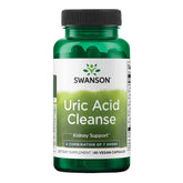 Swanson Uric Acid Cleanse bottle label shows natural herbal detox blend.