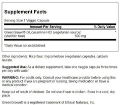 Close-up of Swanson Vegetarian Glucosamine capsules for joint support