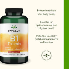 Swanson Vitamin B1 daily-use visual hints at energy and nerve function benefits