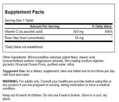 Swanson Vitamin C with Rose Hips label highlights ingredients and plant-based formula.