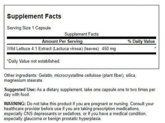 Swanson Wild Lettuce capsules close-up, convenient nightly option
