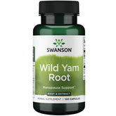 Swanson Wild Yam Root bottle front showing PMS support.