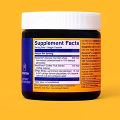 Close-up of Swanson WIO capsules highlighting vegan, non-GMO formula for concentration.