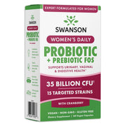 Swanson WMN Daily Probiotic bottle front view for everyday women's health support.