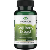 Swanson Wolfberry bottle highlights Goji extract for daily antioxidant support