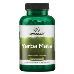 Swanson Yerba Mate 4to1 capsules bottle front offers natural energy support