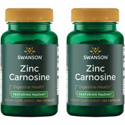 Swanson Zinc Carnosine PepZin GI bottle supports gastric health and digestion.