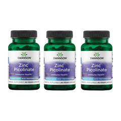 Swanson Zinc Picolinate bottle with 60 capsules for daily immune, vision, and prostate support.
