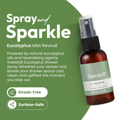 SweatyB eucalyptus spray mist illustrating breathing-friendly scent usage
