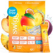 Swigg electrolytes tropical fusion pack ready to pour for quick on the go hydration