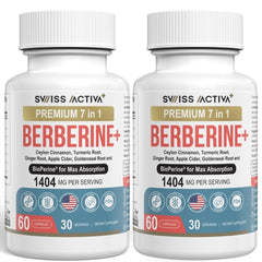 Swiss Activa+ Berberine bottle showcasing premium metabolism-support formula.