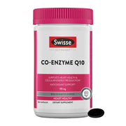 Swisse CoQ10 bottle front supports daily energy and heart-friendly routines.