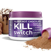 Switch Killswitch Sleep Aid bottle and spoon for a comforting bedtime ritual.